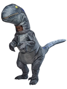 Adult Jurassic World Blue Velociraptor Inflatable Costume