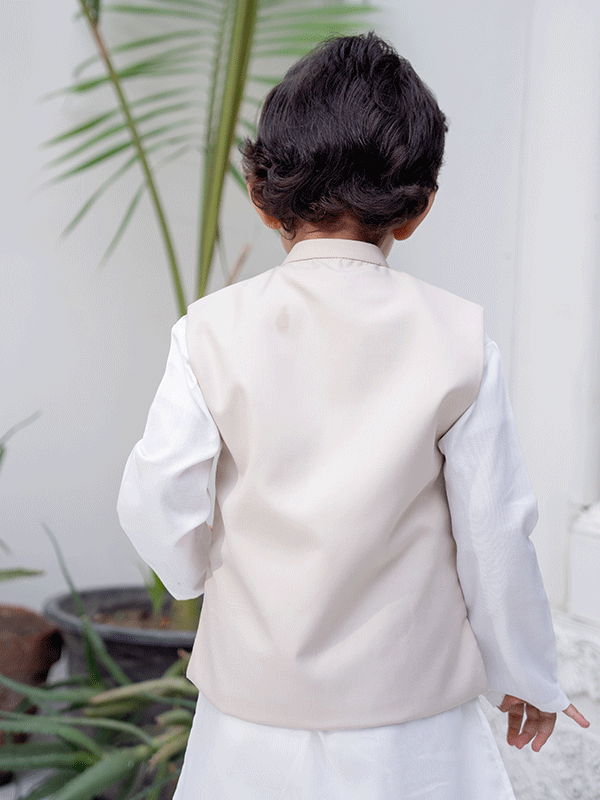 Beige Box 3 Piece Eastern Dress  (6-36M)