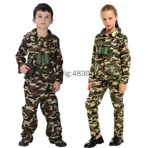 Boys Girls Cosplay Special Forces Soldier Costume