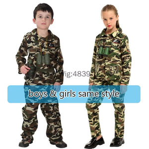 Boys Girls Cosplay Special Forces Soldier Costume
