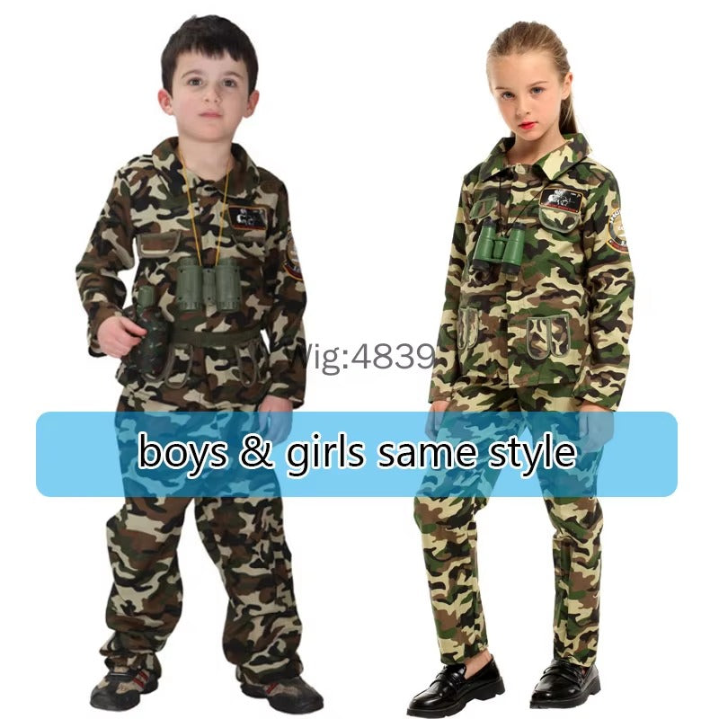 Boys Girls Cosplay Special Forces Soldier Costume